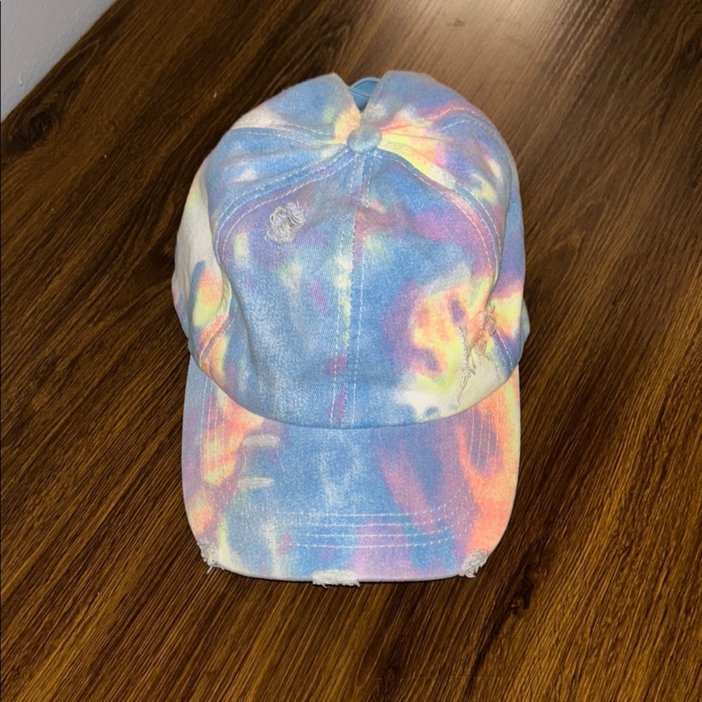 Colorful Trucker Hat-Periwinkle Blue and Yellow